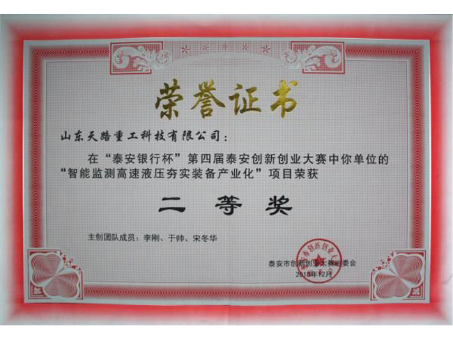 泰安创新创业大赛二等奖