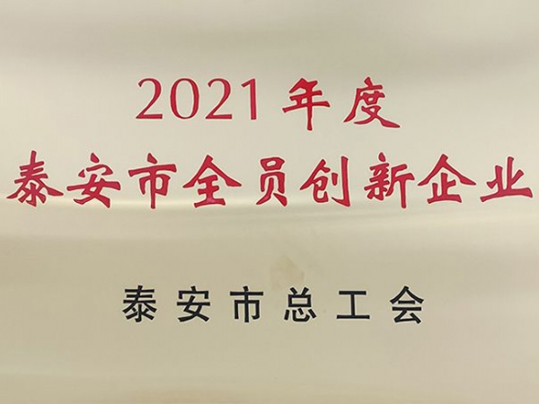 2021年度泰安市全员创新企业